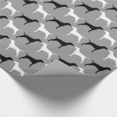 Vizsla Hondenras Silhouettes Patterned Cadeaupapier (Hoek)