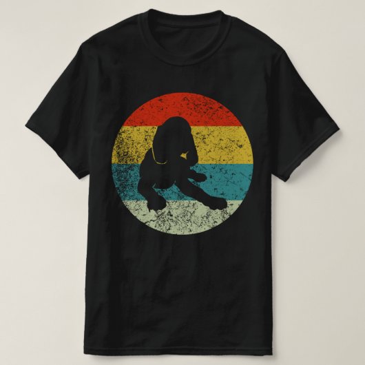 vizsla hondenretro silhouette 70s t-shirt (Design voorkant)