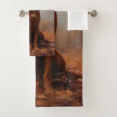 Vizsla in Herfst laat Herfst inspireren Bad Handdoek (Insitu)