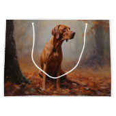 Vizsla in Herfst laat Herfst inspireren Groot Cadeauzakje (Voorkant)