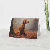 Vizsla in Herfst laat Herfst inspireren Kaart (Voorkant)