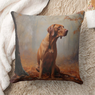 Vizsla in Herfst laat Herfst inspireren Kussen