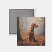 Vizsla in Herfst laat Herfst inspireren Magneet (Voorkant / Achterkant)