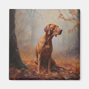 Vizsla in Herfst laat Herfst inspireren Magneet