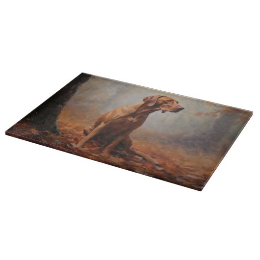 Vizsla in Herfst laat Herfst inspireren Snijplank (Hoek)