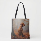 Vizsla in Herfst laat Herfst inspireren Tote Bag (Voorkant)