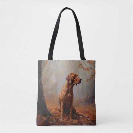 Vizsla in Herfst laat Herfst inspireren Tote Bag (Voorkant)