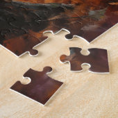 Vizsla in herfstbladeren val inspireert legpuzzel (Zijkant)