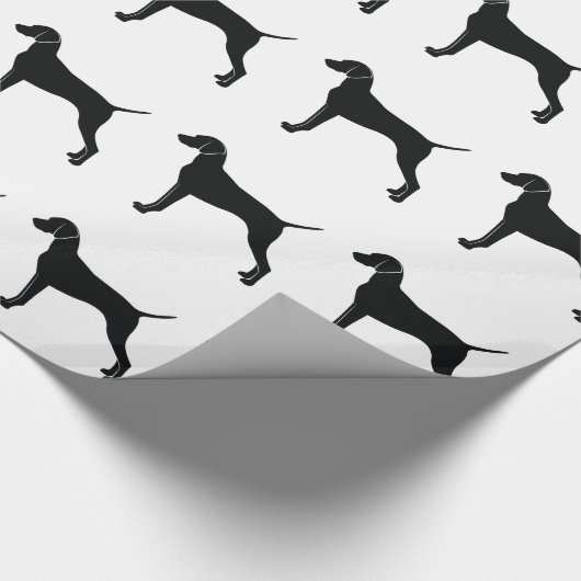 Vizsla in Silhouette Cadeaupapier (Hoek)