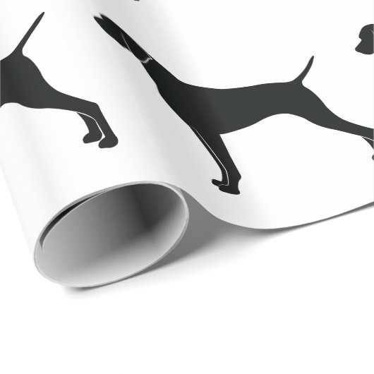 Vizsla in Silhouette Cadeaupapier (Rol Hoek)