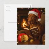 Vizsla 'Kaasbelasting' Kerstkaart Briefkaart (Voorkant / Achterkant)