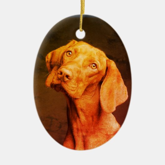 Vizsla Keramisch Ornament (Voorkant)
