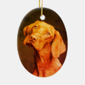 Vizsla Keramisch Ornament (Achterkant)