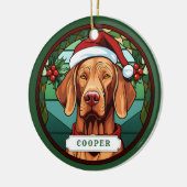 Vizsla keramische cirkel Ornament (Links)