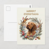 Vizsla Kerst Briefkaart (Voorkant / Achterkant)
