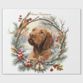Vizsla Kerst Cadeaupapier (Vlak)