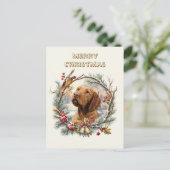 Vizsla Kerst Feestdagenkaart (Staand voorkant)