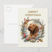 Vizsla Kerst Feestdagenkaart (Voorkant / Achterkant)