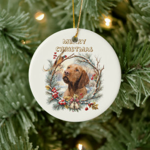 Vizsla Kerst Keramisch Ornament