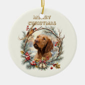 Vizsla Kerst Keramisch Ornament (Voorkant)