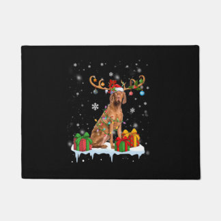 Vizsla kerstboom Light Pajama Hondenliefhebber Xma Deurmat