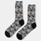 Vizsla Kerstboot Vakantie Sokken (Links)