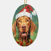 Vizsla Kerstborstel schilderen kunstwerk Keramisch Ornament