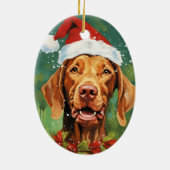 Vizsla Kerstborstel schilderen kunstwerk Keramisch Ornament