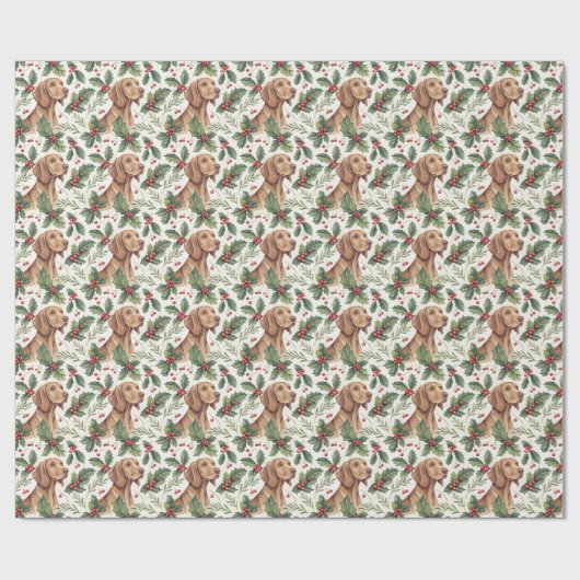 Vizsla Kerstcadeaupapier Cadeaupapier (Vlak)