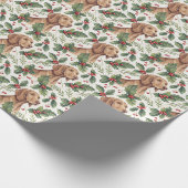 Vizsla Kerstcadeaupapier Cadeaupapier (Hoek)