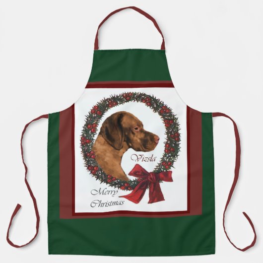 Vizsla kerstcadeautjes schort (Voorkant)