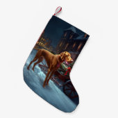 Vizsla kerstfeest  kleine kerstsok (Voorkant (Hangend))