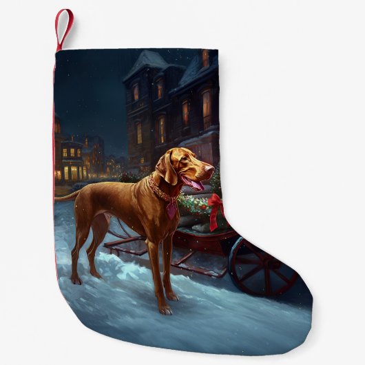 Vizsla kerstfeest  kleine kerstsok (Voorkant)