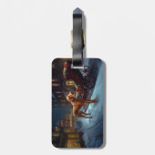 Vizsla Kerstfeest Seizoen Bagagelabel (Achterkant verticaal)