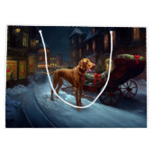 Vizsla Kerstfeest Seizoen Groot Cadeauzakje (Achterkant)