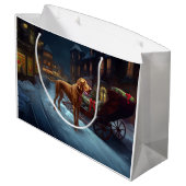 Vizsla Kerstfeest Seizoen Groot Cadeauzakje (Achterkant Gekanteld)