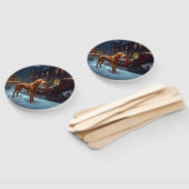 Vizsla Kerstfeest Seizoen Handwaaier (Niet-gemonteerd)