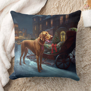 Vizsla Kerstfeest Seizoen Kussen