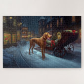 Vizsla Kerstfeest Seizoen Legpuzzel (Horizontaal)
