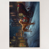 Vizsla Kerstfeest Seizoen Legpuzzel (Verticaal)