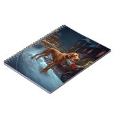 Vizsla Kerstfeest Seizoen Notitieboek (Linkerzijde)