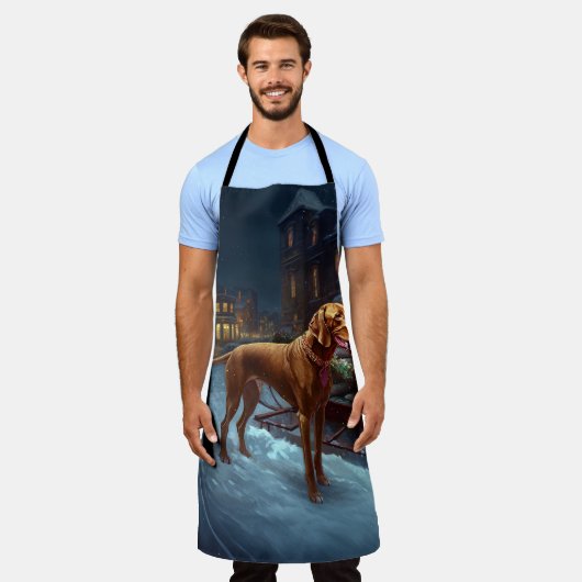 Vizsla Kerstfeest Seizoen Schort (Gedragen)