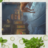 Vizsla Kerstfeest Seizoen Theedoek (Gevouwen)