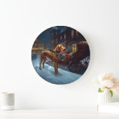Vizsla kerstfeestseizoen grote klok (Huis)