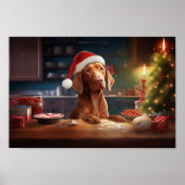Vizsla Kerstkoekjes Feestelijke vakantie Poster (Voorkant)