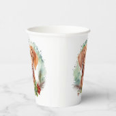 Vizsla Kerstkrans Feestelijke Pup Papieren Bekers (Rechts)