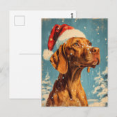 Vizsla Kerstmis Briefkaart (Voorkant / Achterkant)