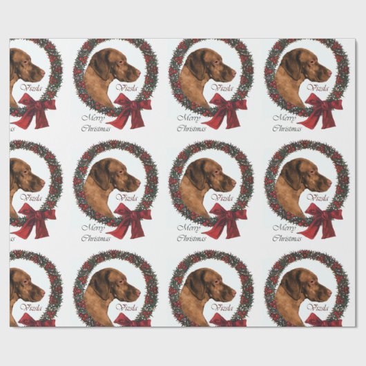 Vizsla Kerstmis Cadeaupapier (Vlak)