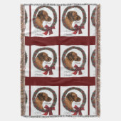 Vizsla Kerstmis Deken (Voorkant Verticaal)