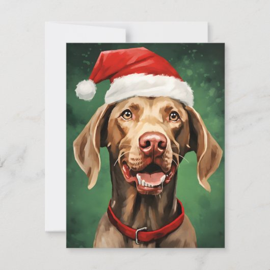 Vizsla Kerstmis Feestdagenkaart (Voorkant)
